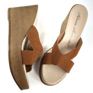 Athena Alexander wedge brown sandals size 41